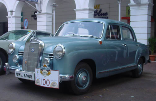 I am sending a photo of my 1956 180D which won third prize in the best 
