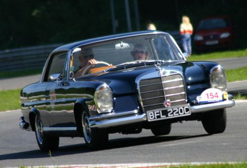  chairman of the MercedesBenz Club GB Ian and Pat Keers in their 1965 